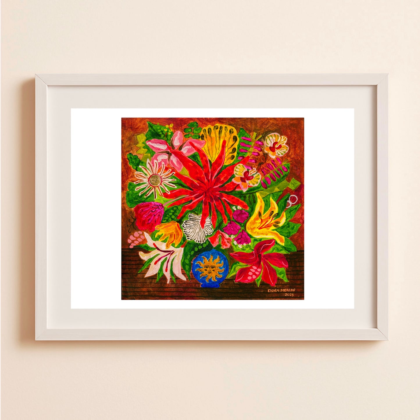 Limited Edition Print – Florals on Sienna