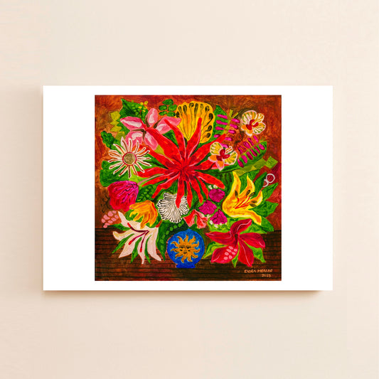 Limited Edition Print – Florals on Sienna